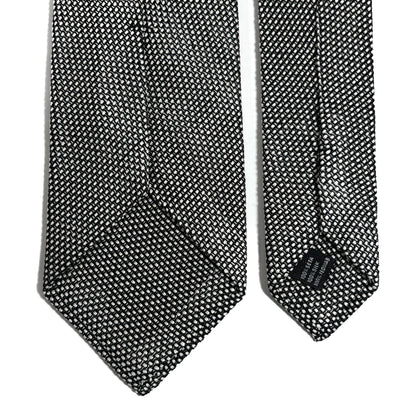 Mottled White Silk Grenadine Tie (Garza Fina)