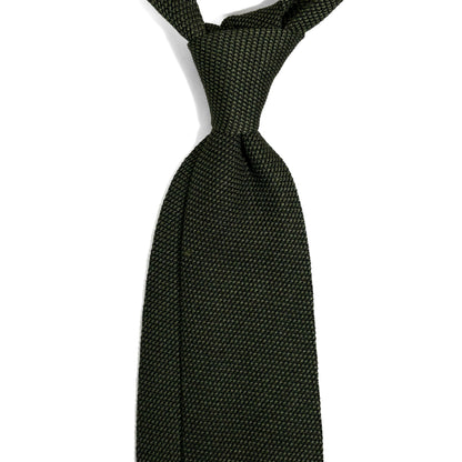 Olive Green Silk Grenadine Tie (Garza Fina)
