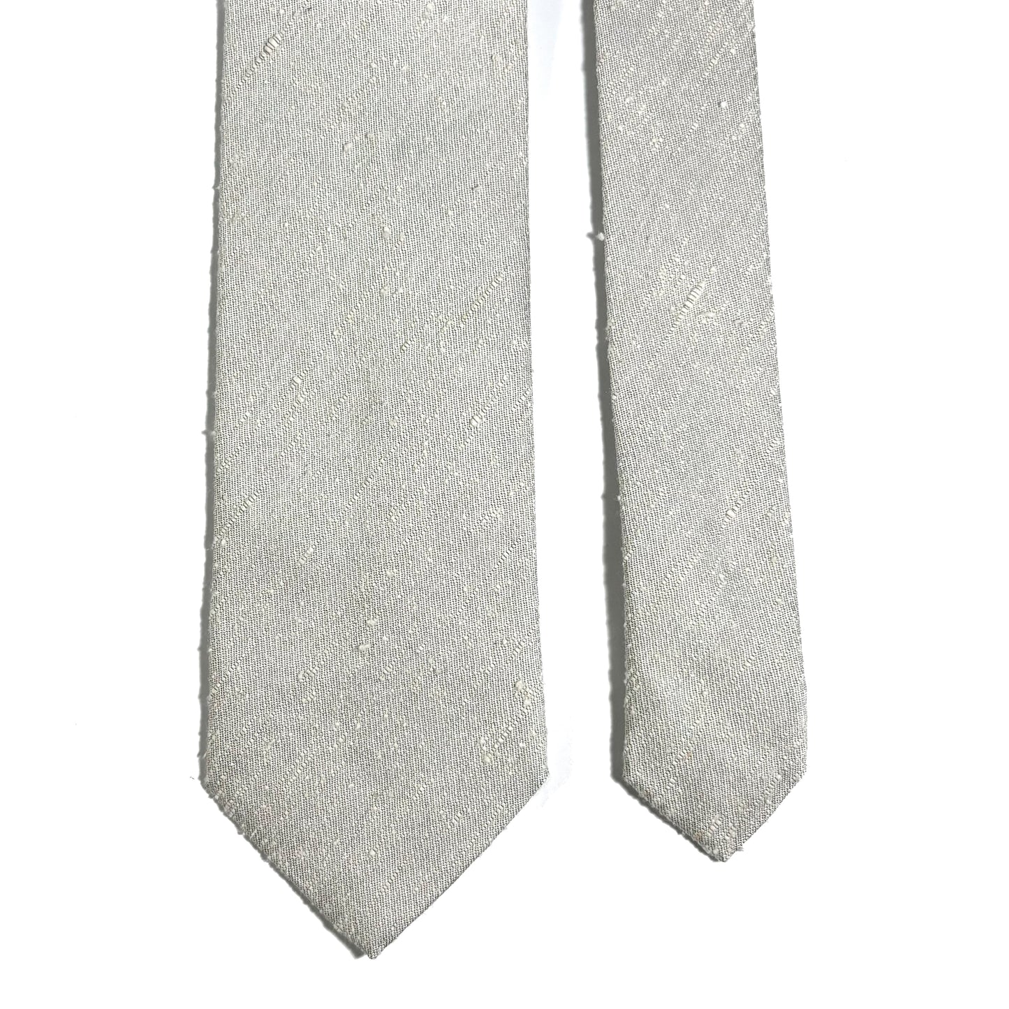 Ivory White Silk Shantung Tie