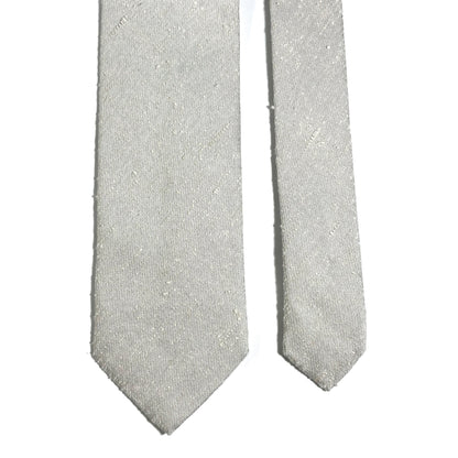 Ivory White Silk Shantung Tie