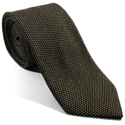 Golden Brown Silk Grenadine Tie (Garza Fina)