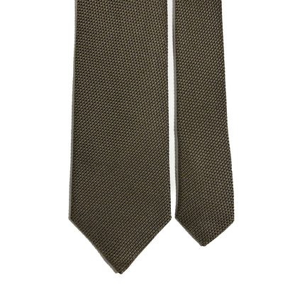 Olive Green Silk Grenadine Tie (Garza Fina)