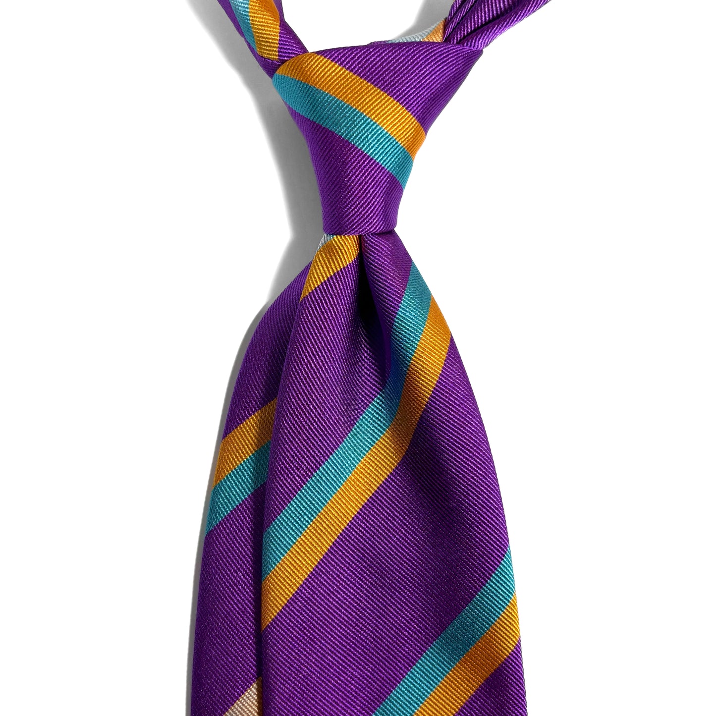 Purple Striped Silk Repp Tie