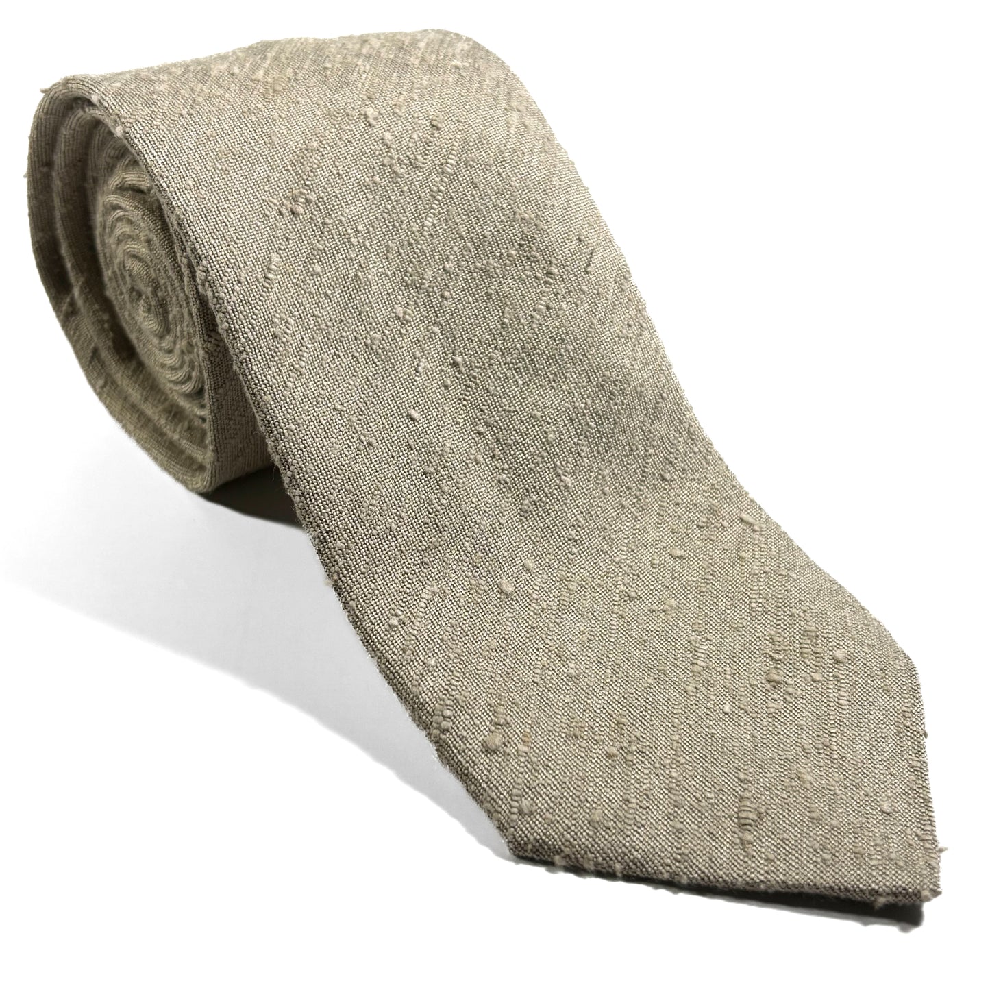 Light Beige Silk Shantung Tie