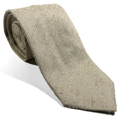 Light Beige Silk Shantung Tie