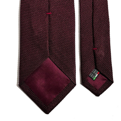 Deep Burgundy Silk Grenadine Tie (Garza Fina)