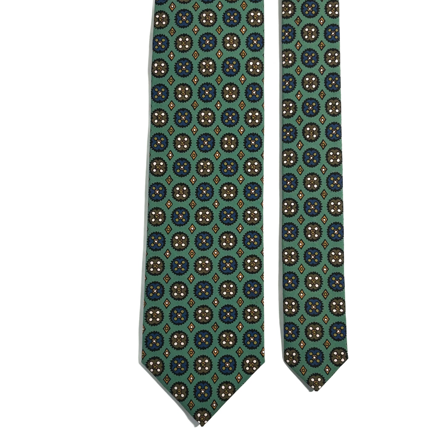 Mint Green Floral Ancient Madder Silk Tie
