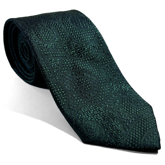 PHOENIX Green Paisley Silk Grenadine Jacquard Tie