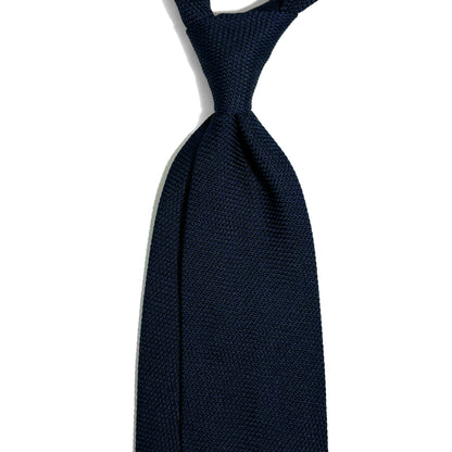 Midnight Blue Silk Grenadine Tie (Garza Fina)