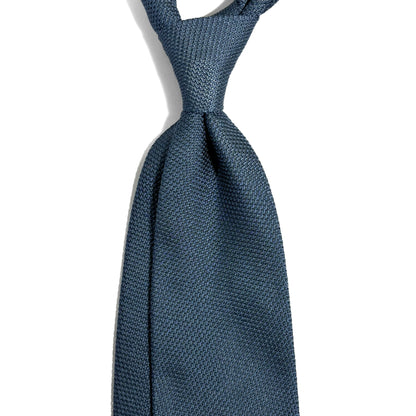 Avion Blue Silk Grenadine Tie (Garza Fina)
