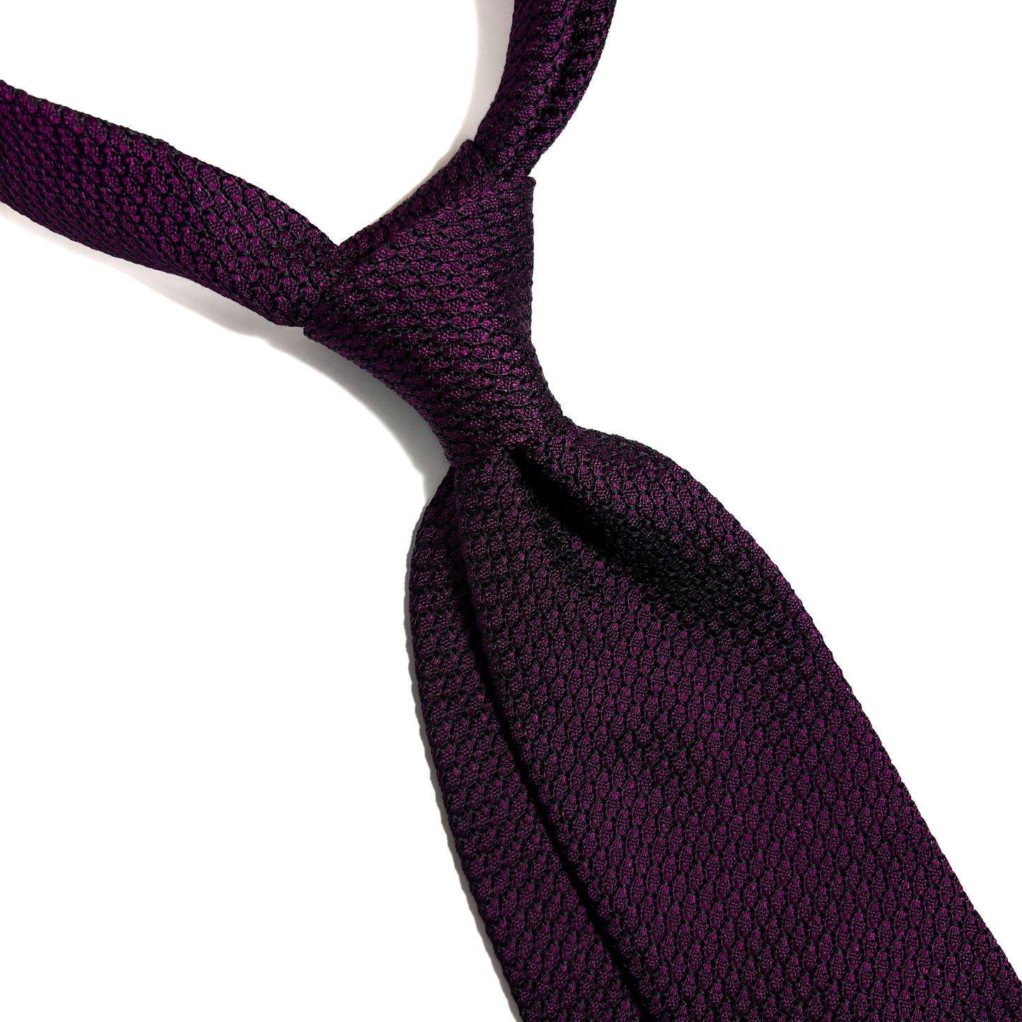 Plum Purple Silk Grenadine Tie (Garza Grossa)