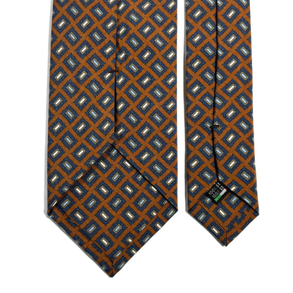 Brown Geometric Ancient Madder Silk Tie