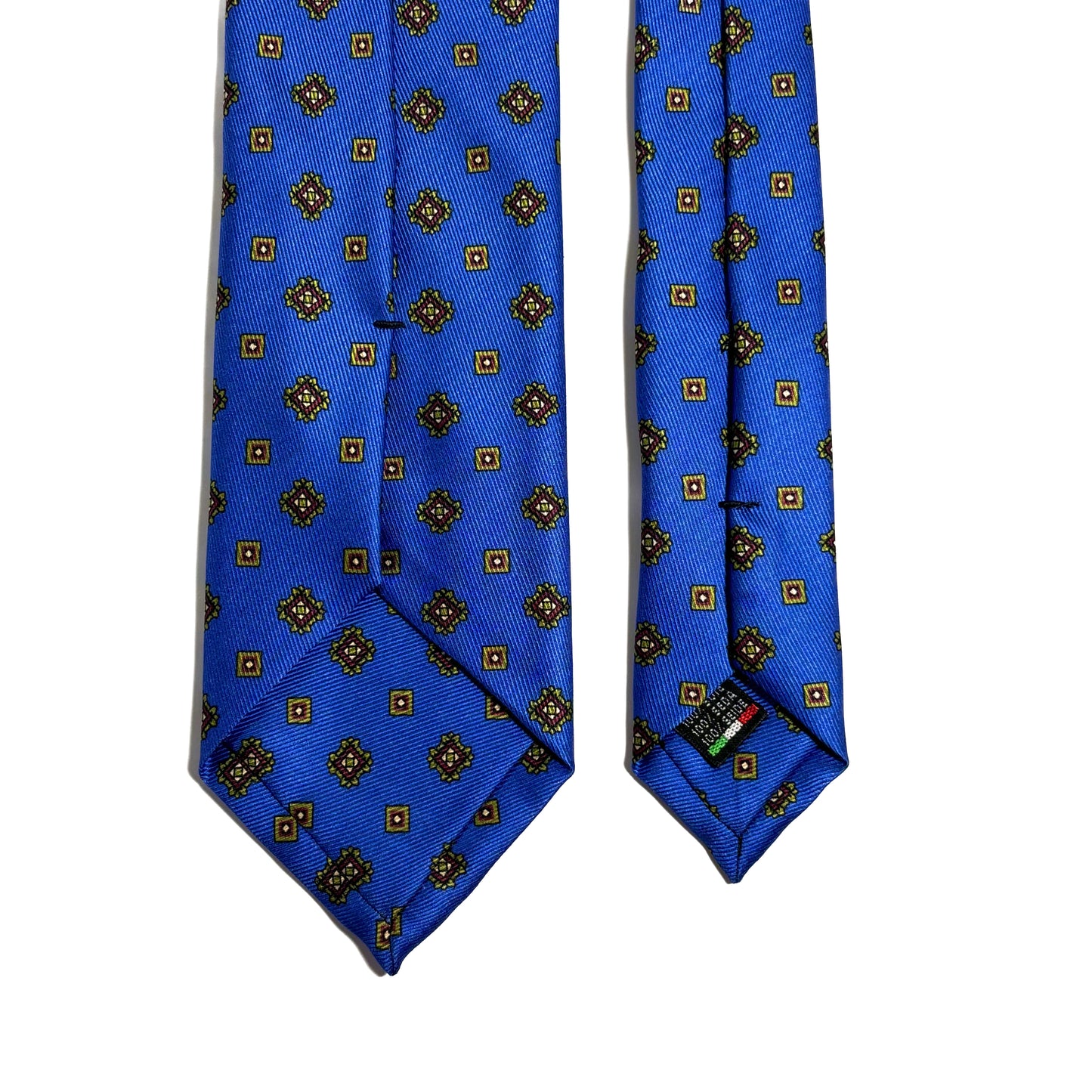 Electric Blue Geometric Silk Tie