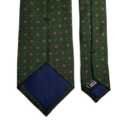 Green Floral Silk Tie