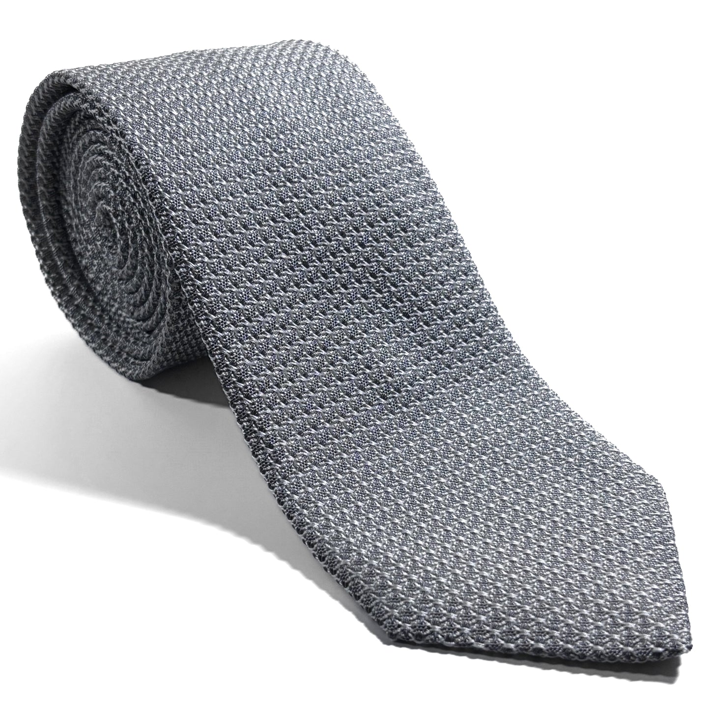 Silver Silk Grenadine Tie (Garza Grossa)