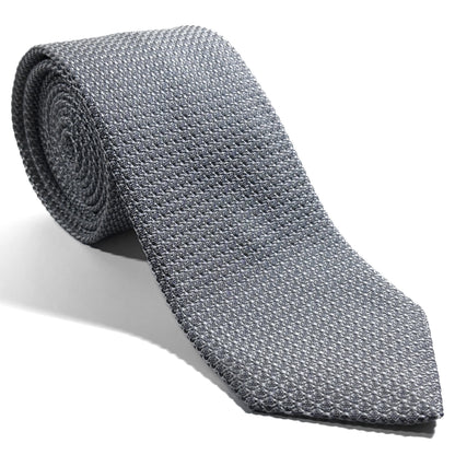 Silver Silk Grenadine Tie (Garza Grossa)