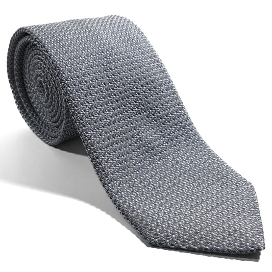 Silver Silk Grenadine Tie (Garza Grossa)