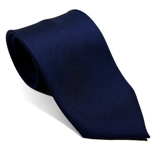 Navy Blue English Silk Twill Tie