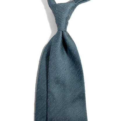 Untipped Light Blue Silk Shantung Tie