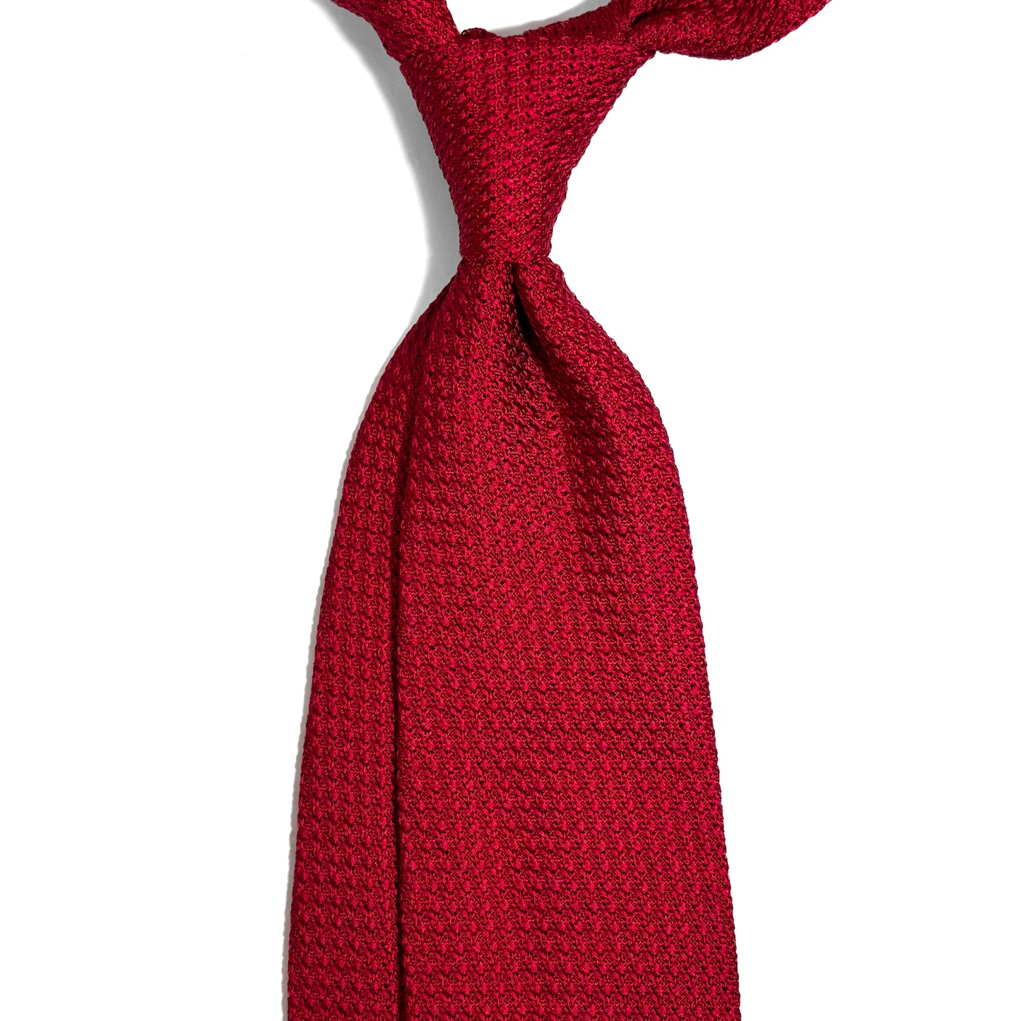 Crimson Red Silk Grenadine Tie (Garza Grossa)