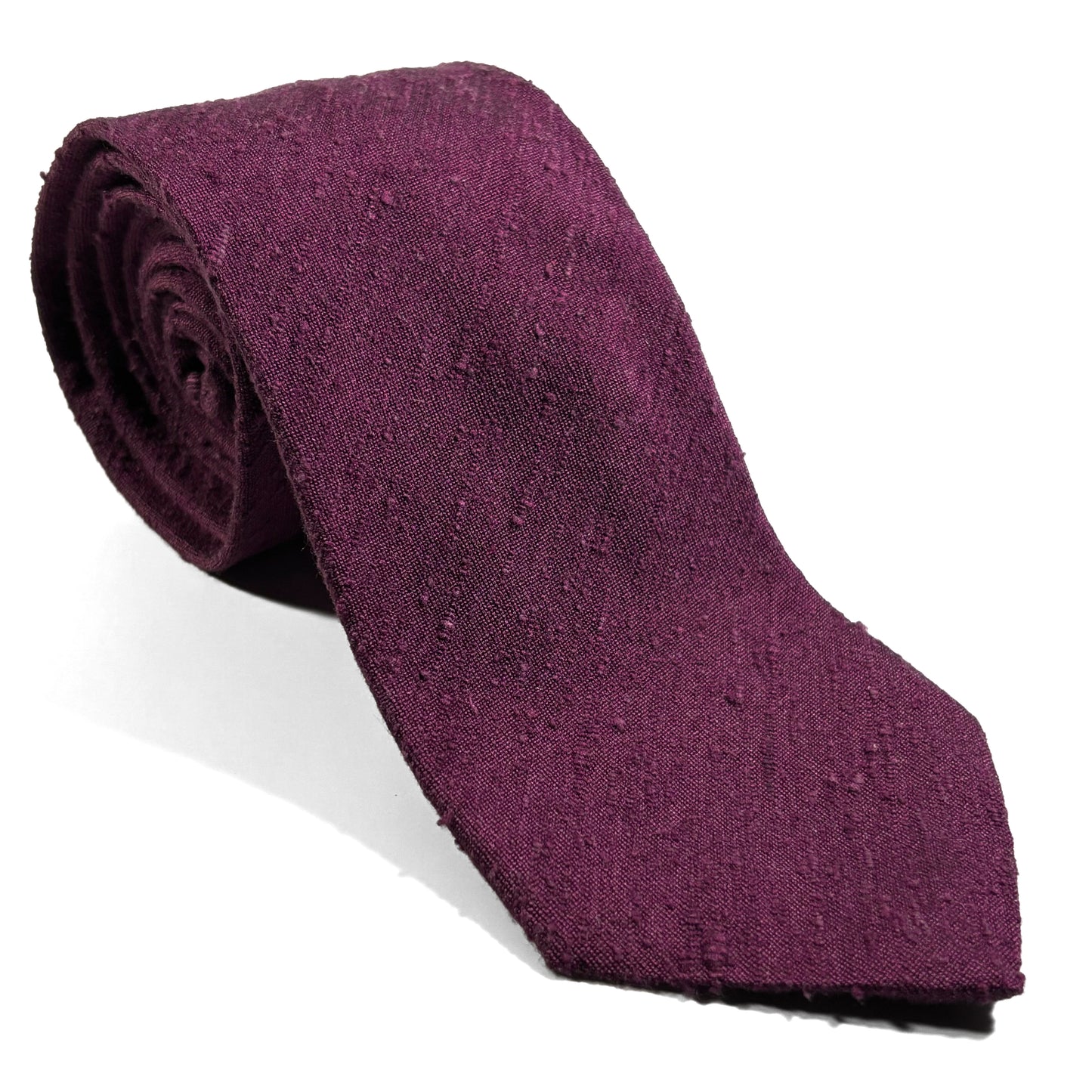 Plum Purple Silk Shantung Tie