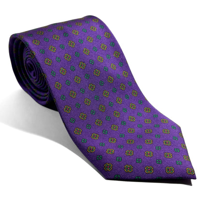Purple Floral Silk Tie