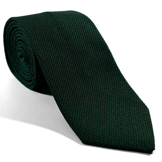 Forest Green Silk Grenadine Tie (Garza Fina)