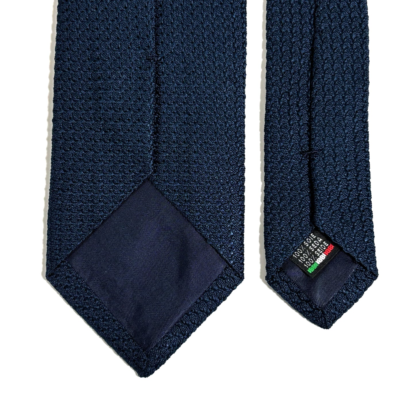 Prussian Navy Blue Silk Grenadine Tie (Garza Grossa)