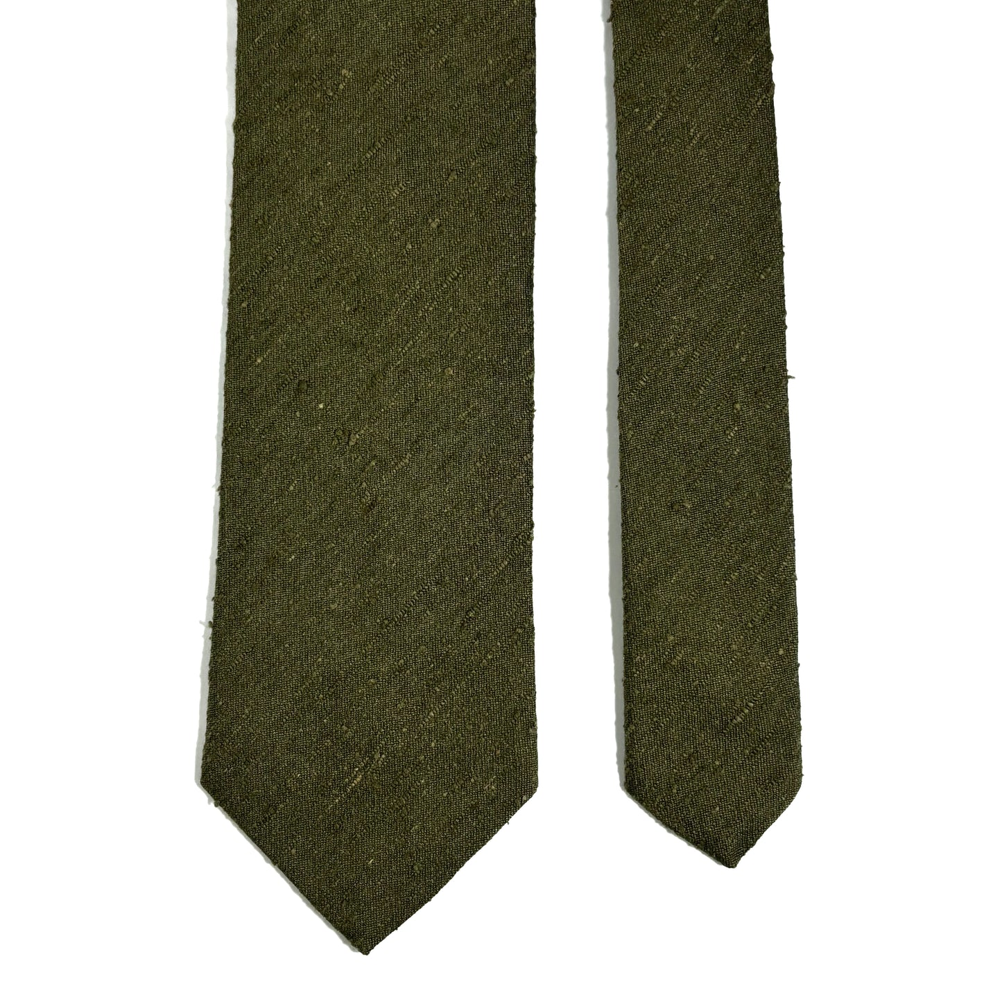 Olive Green Silk Shantung Tie