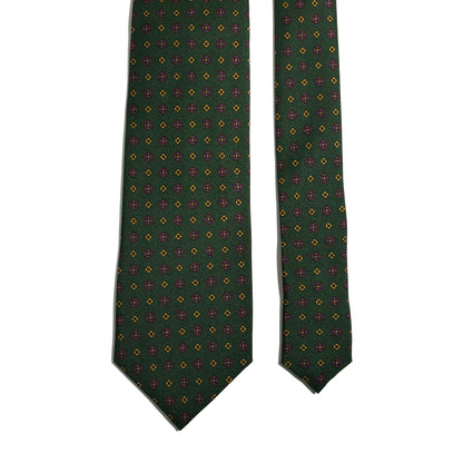 Green Floral Silk Tie