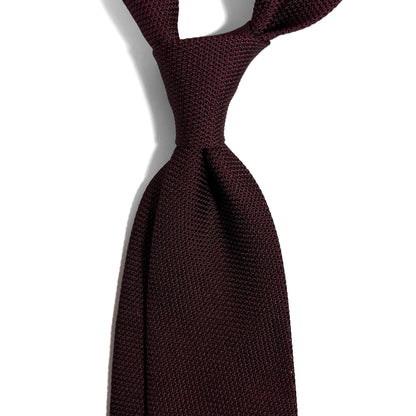 Deep Burgundy Silk Grenadine Tie (Garza Fina)