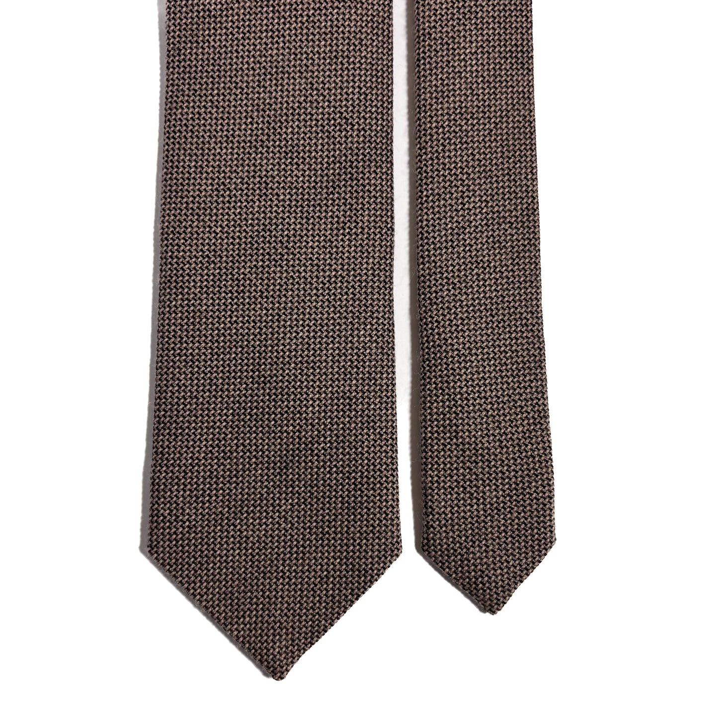 Beige Wool/Silk Grenadine Tie (Garza Fina)