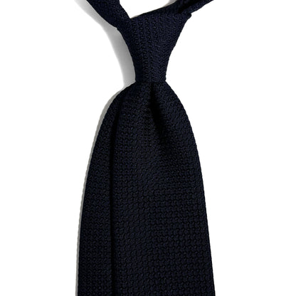 Midnight Blue Silk Grenadine Tie (Garza Grossa)