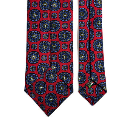 Red Large Floral Ancient Madder Silk Tie