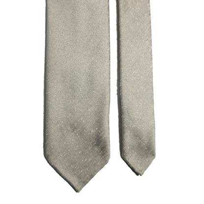 Untipped Ivory Silk Shantung Tie