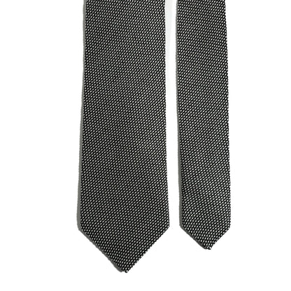 Mottled White Silk Grenadine Tie (Garza Fina)