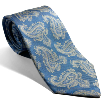 Light Blue Paisley Silk Jacquard Tie