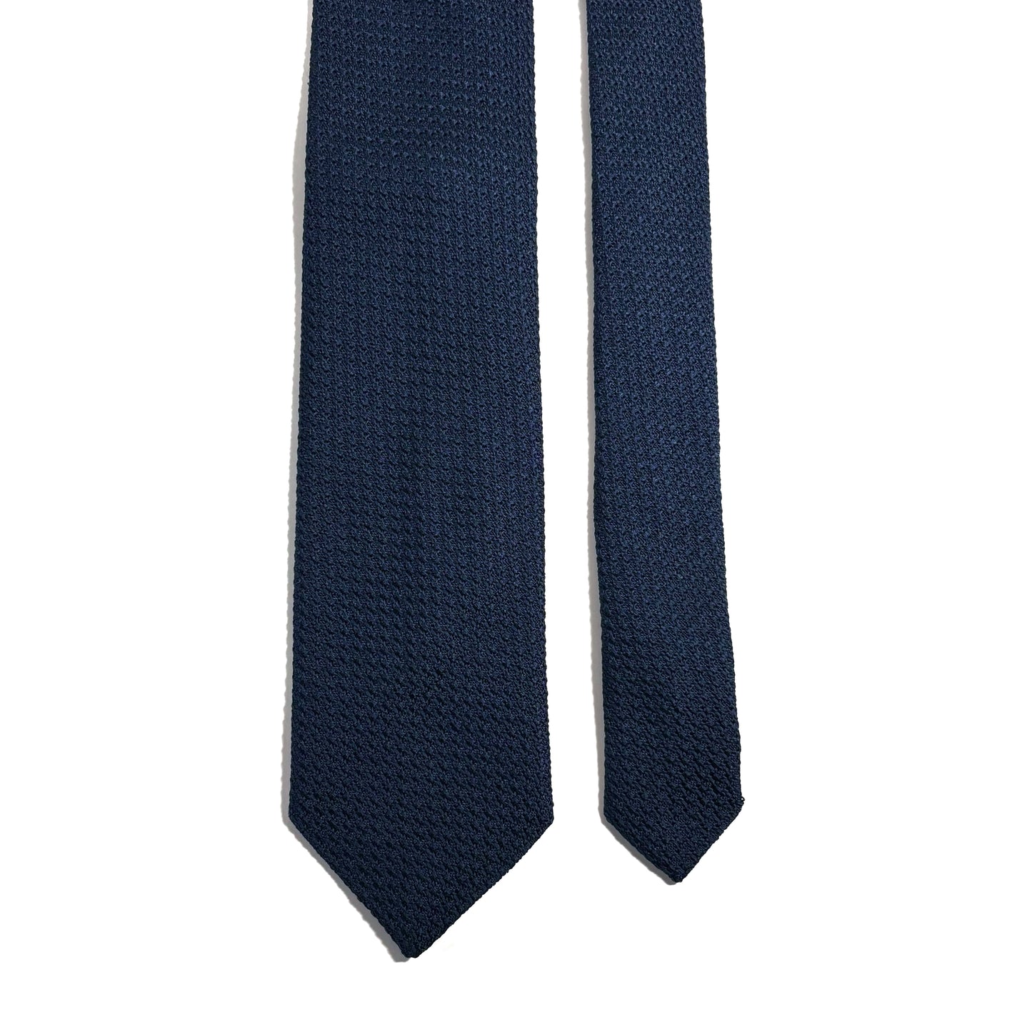 Prussian Navy Blue Silk Grenadine Tie (Garza Grossa)