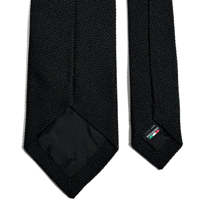 Black Silk Grenadine Tie (Garza Fina)