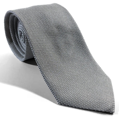 Silver Silk Grenadine Tie (Garza Fina)
