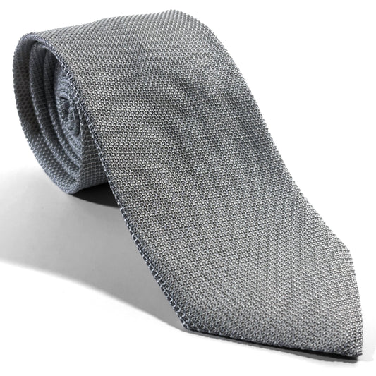 Silver Silk Grenadine Tie (Garza Fina)