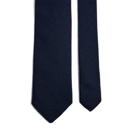 Navy Blue Silk Grenadine Tie (Garza Fina)