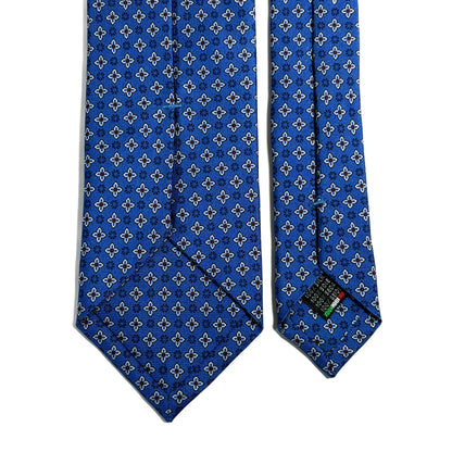 Blue Floral Printed 36oz Silk Twill Tie