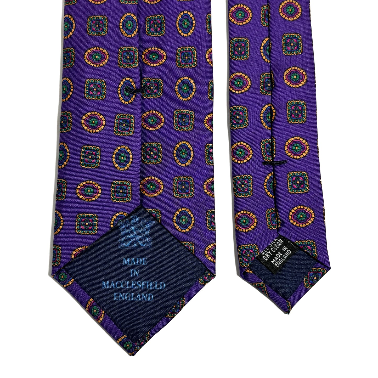 Purple Geometric Silk Tie