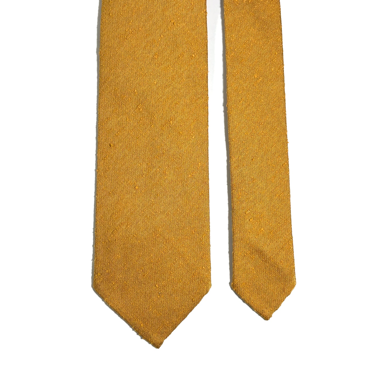 Untipped Gold Silk Shantung Tie