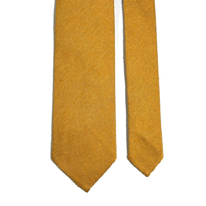 Untipped Gold Silk Shantung Tie