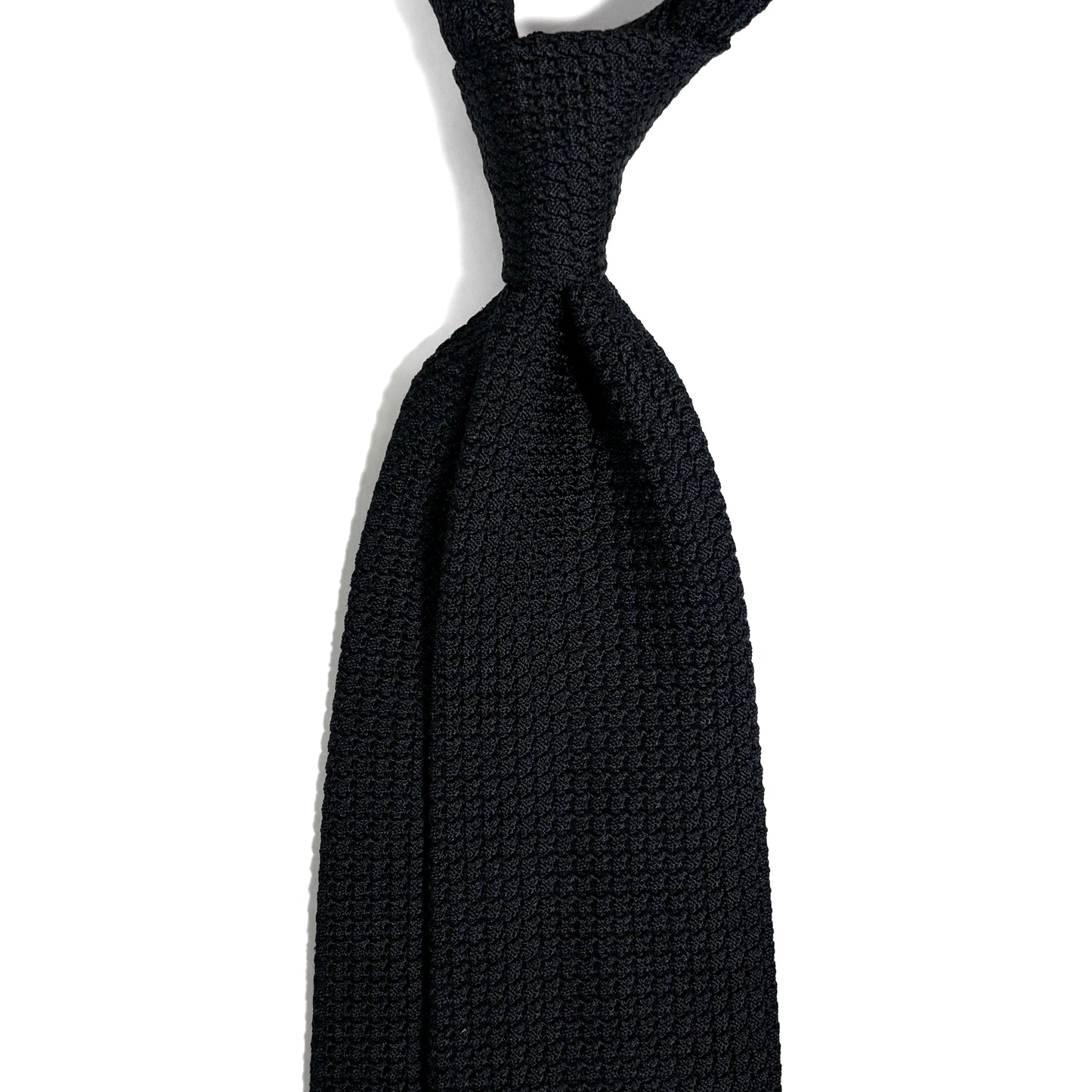 Black Silk Grenadine Tie (Garza Grossa)