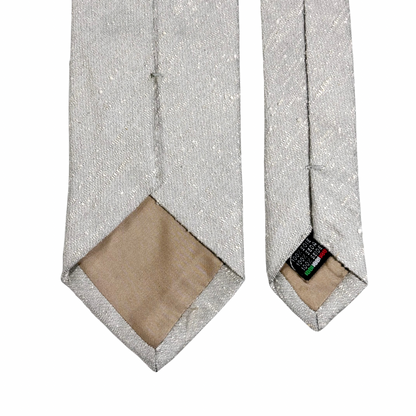Ivory White Silk Shantung Tie