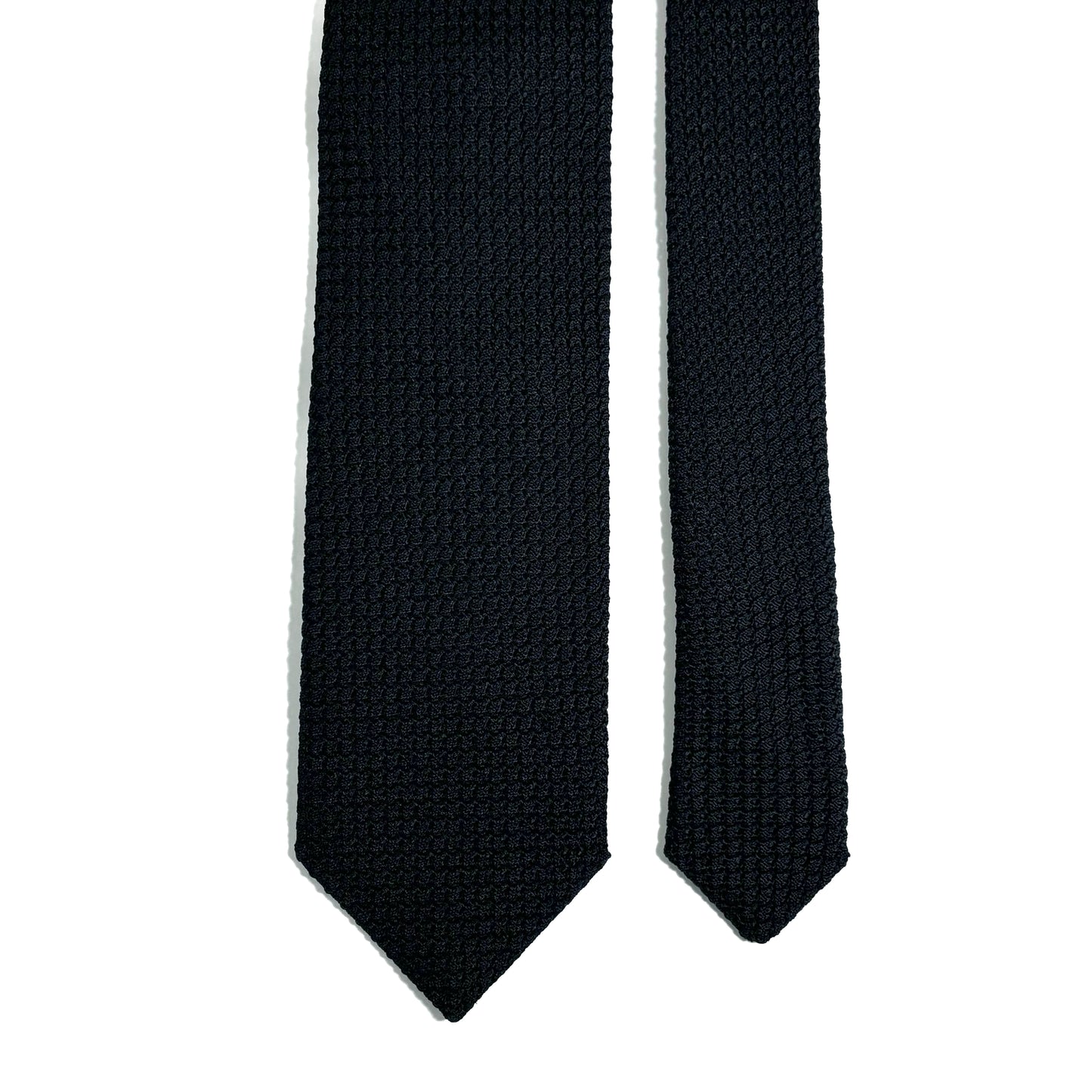 Black Silk Grenadine Tie (Garza Grossa)