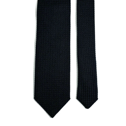 Black Silk Grenadine Tie (Garza Grossa)